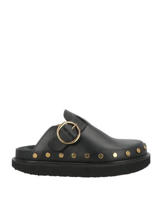 Isabel Marant Black Mules & Clogs Cow Leather