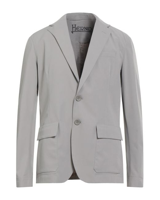 Herno Gray Blazer Polyamide, Elastane for men