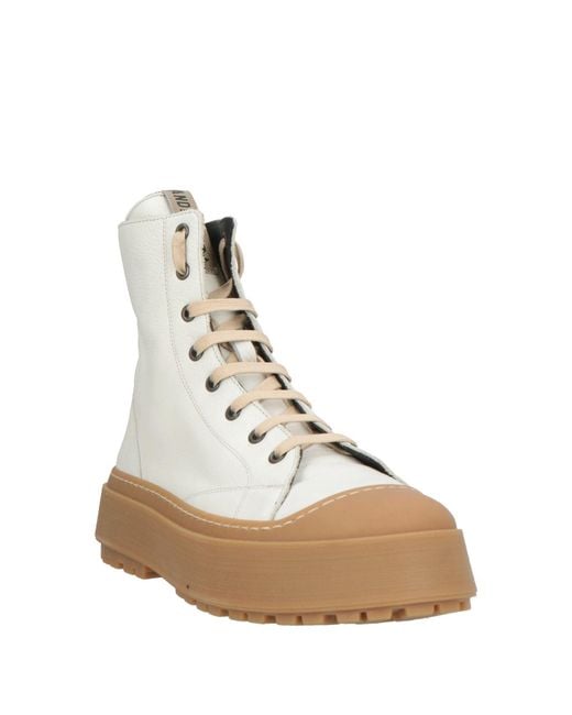 Patrizia Bonfanti Natural Ankle Boots Leather, Rubber