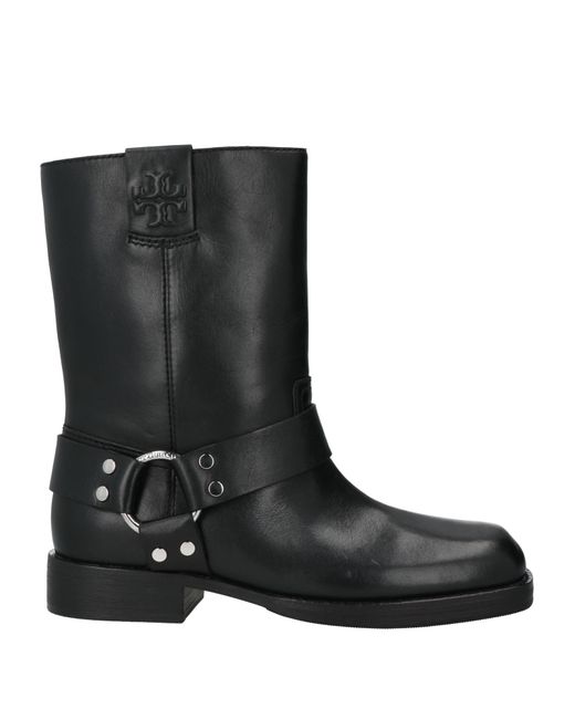 Tory Burch Black Ankle Boots Cowhide