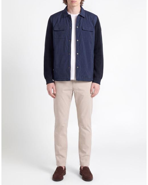 Façonnable Blue Midnight Jacket Polyester, Cotton for men
