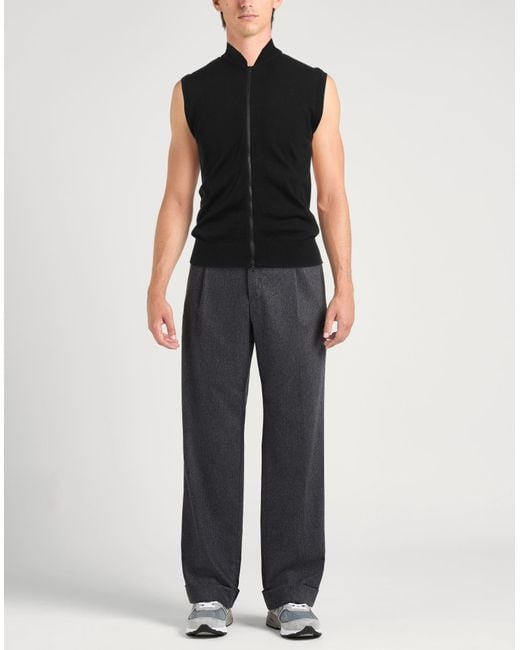 Alpha Studio Black Cardigan Merino Wool for men
