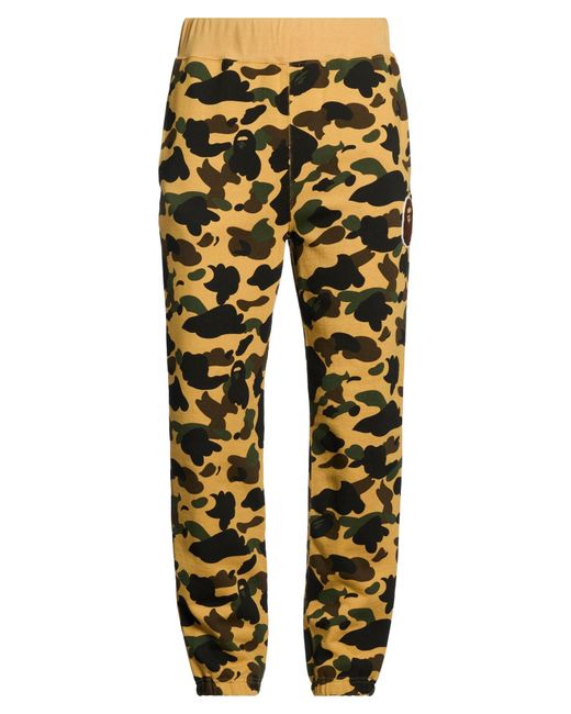 A Bathing Ape Yellow Pants Cotton for men