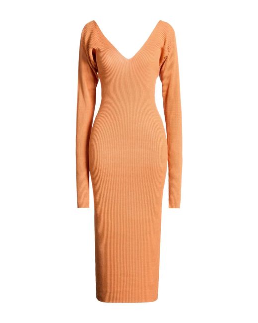 REMAIN Birger Christensen Orange Midi Dress