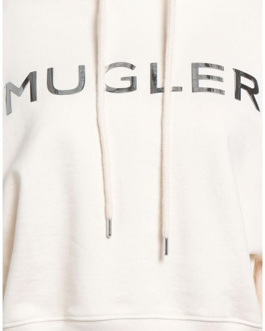Mugler White Sweatshirt