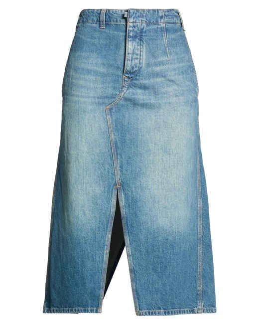Victoria Beckham Blue Denim Skirt Cotton