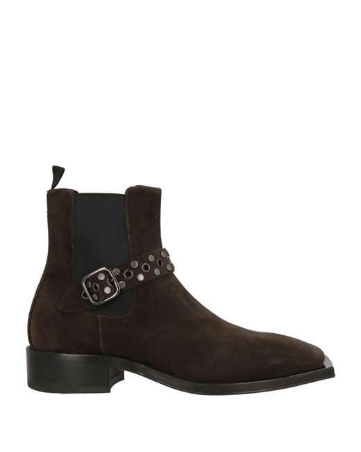 MICH SIMON Black Ankle Boots Leather for men