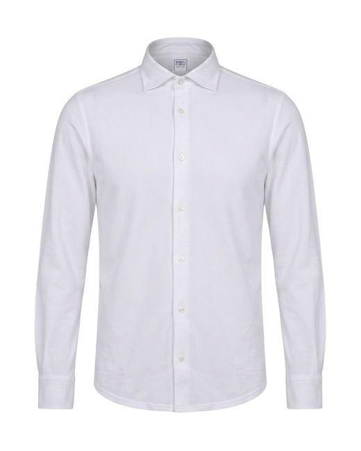 Fedeli White Shirt Cotton for men
