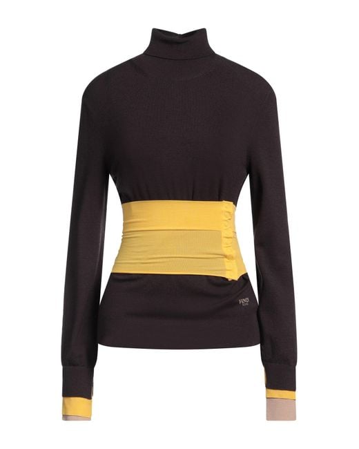 Fendi Black Rollkragenpullover