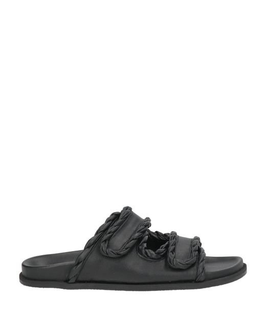 Elena Iachi Black Sandals Leather
