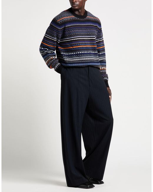 Acne Blue Pants Viscose, Elastane, Polyester for men