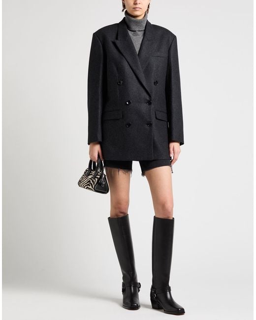 Isabel Marant Black Charcoal Blazer Virgin Wool