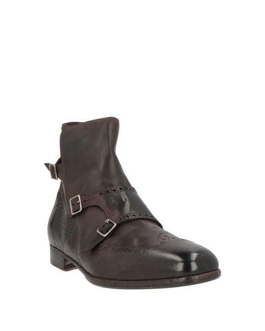 Lidfort Brown Dark Ankle Boots Leather for men