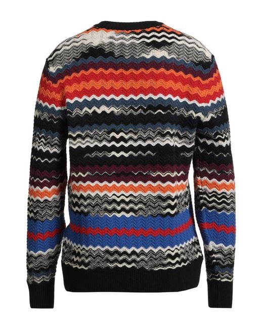 Missoni Blue Sweater Wool, Polyamide, Elastane for men
