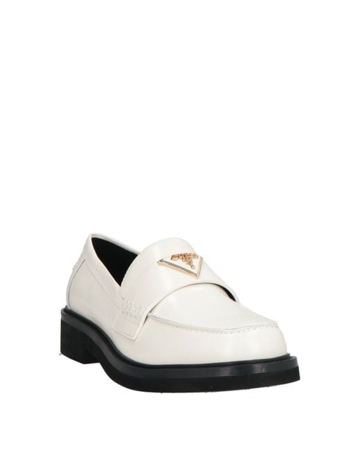 Guess White Loafers Leather