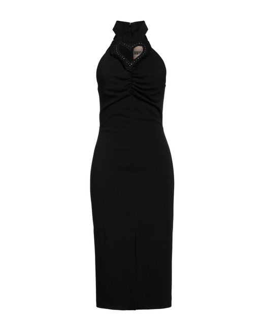 Aniye By Black Midi Dress Polyester, Elastane
