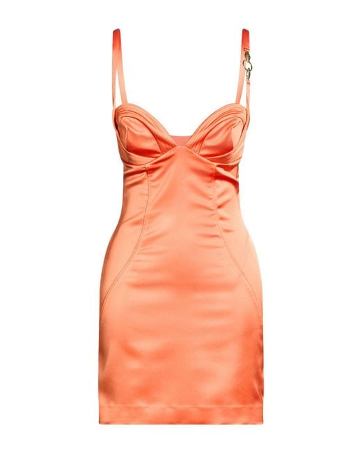 Just Cavalli Orange Mini Dress Polyester, Elastane