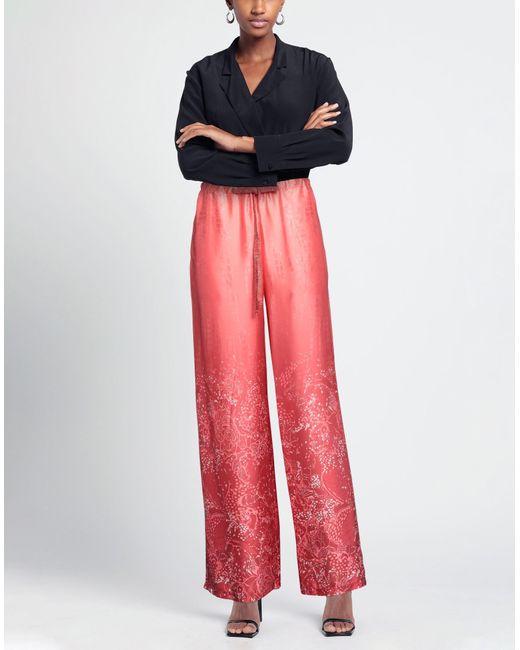 LE SARTE DEL SOLE Red Pants Polyester