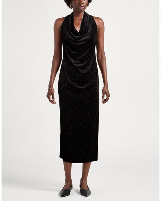 Dixie Black Midi Dress Polyester, Elastane
