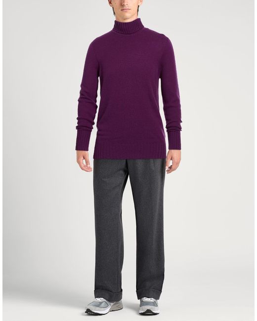 Drumohr Purple Turtleneck Lambswool for men