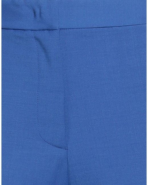 MEIMEIJ Blue Pants Polyester, Wool, Elastane, Acetate