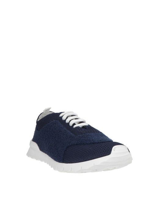 Kiton Blue Sneakers Polyester, Wool for men