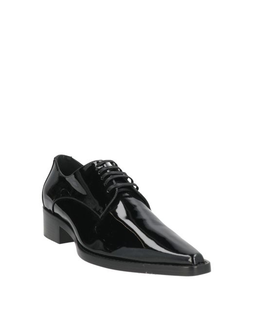 Dolce & Gabbana Black Lace-Up Shoes Leather