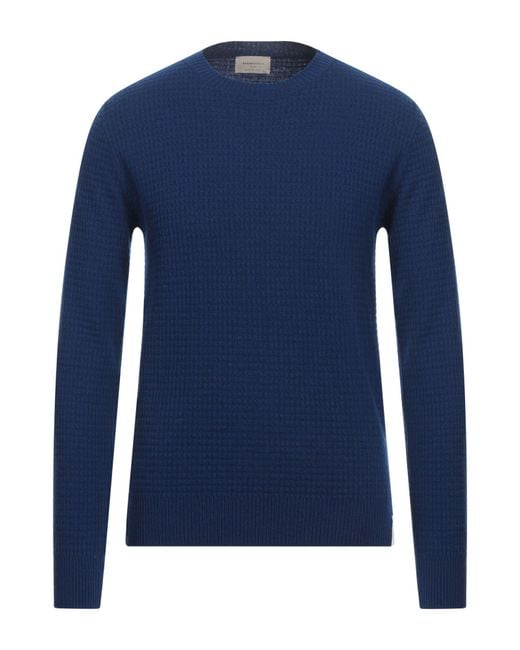 Brooksfield Blue Sweater Virgin Wool for men