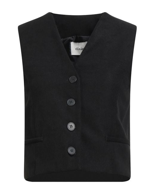 Dixie Black Tailored Vest Polyester, Elastane