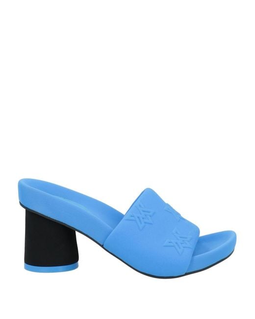 Vic Matié Blue Azure Sandals Textile Fibers