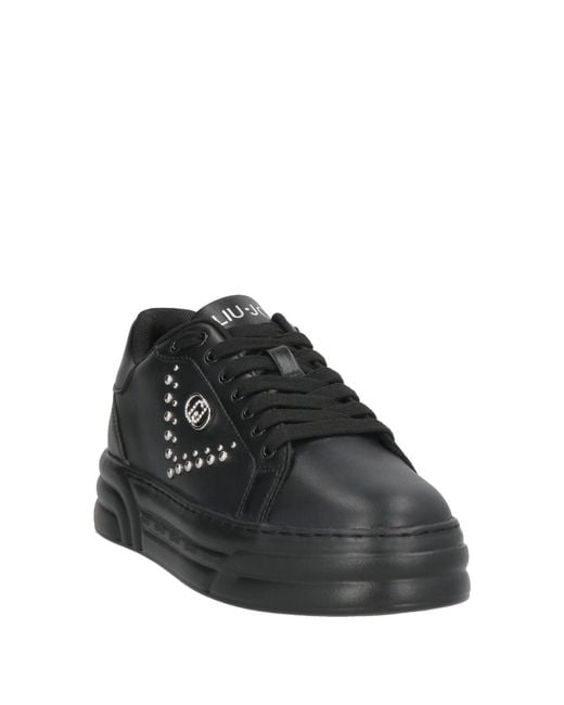 Liu Jo Black Sneakers Calfskin, Synthetic Material