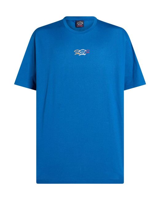 Paul & Shark Blue T-Shirt Cotton for men