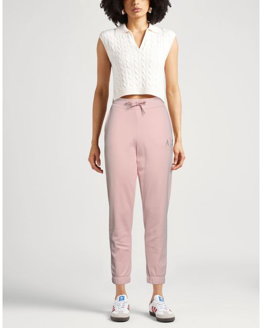 ARMANI EXCHANGE Pink Pants Cotton, Polyester, Elastane