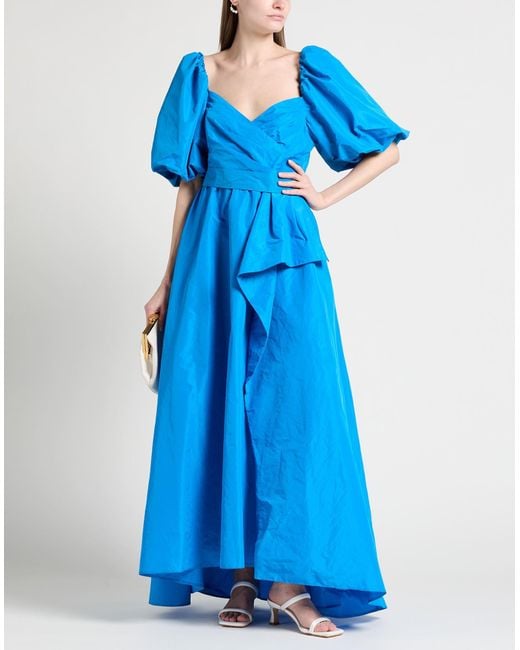 Pinko Blue Maxi Dress Polyester