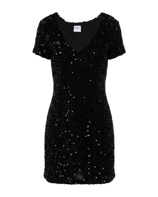 ALEX INGH Black Mini Dress Polyester, Viscose, Elastane