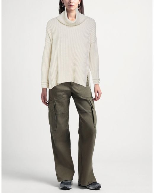European Culture White Turtleneck