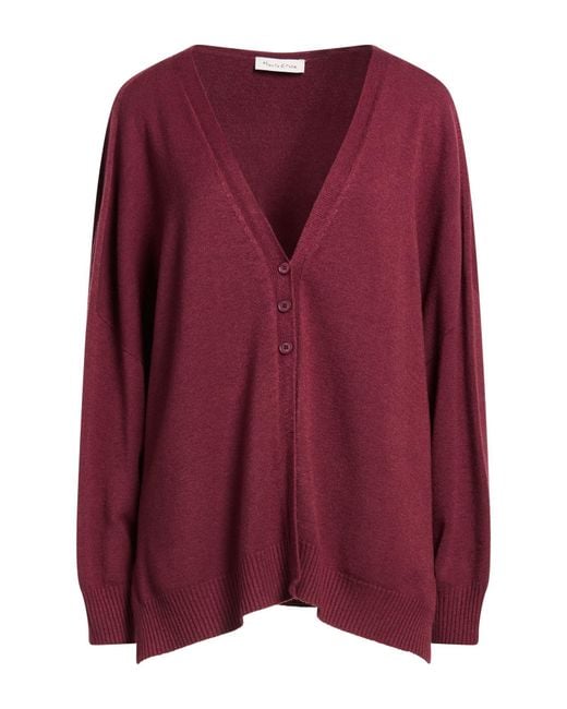 Manila Grace Purple Cardigan Viscose, Polyester, Polyamide