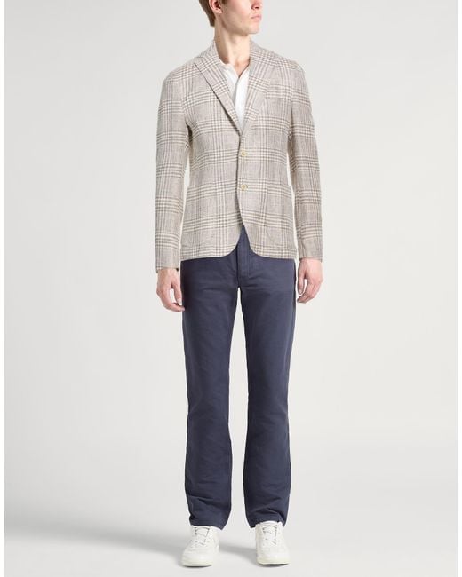 Eleventy Gray Platinum Blazer Viscose, Wool, Linen for men