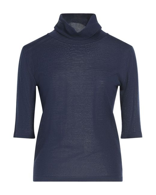 Caractere Blue Turtleneck Polyacrylic, Wool