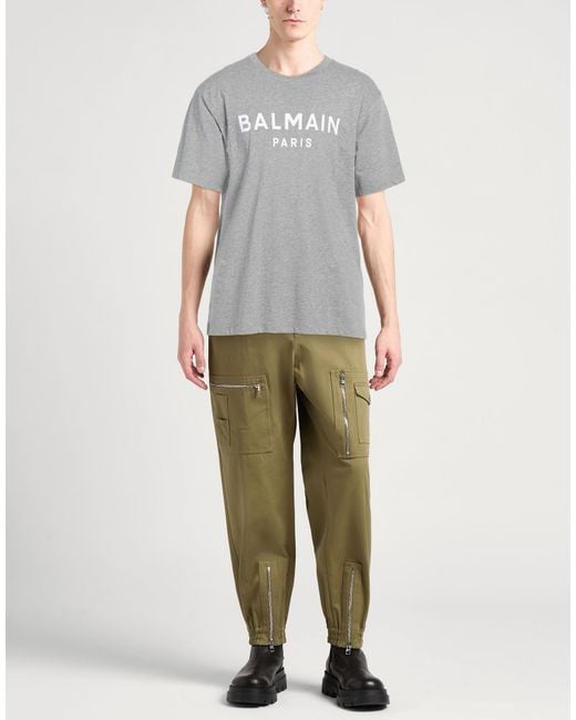 Balmain Gray T-Shirt for men