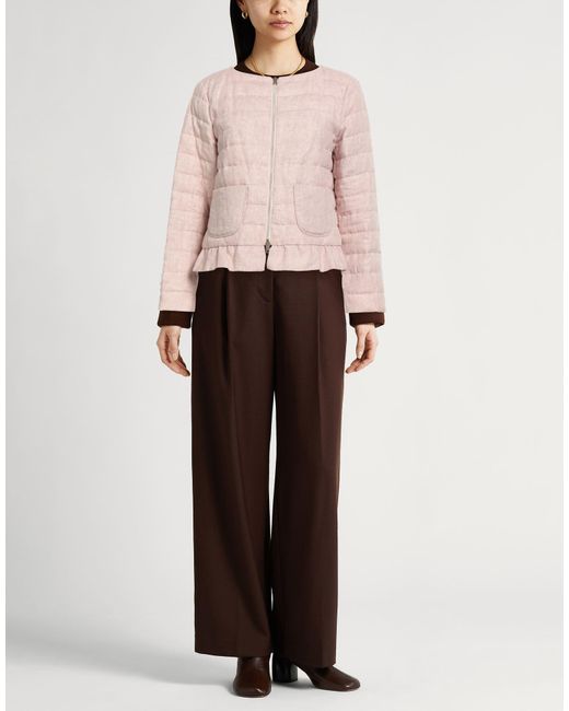Herno Pink Puffer Linen