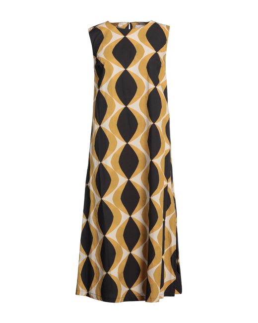 Alpha Studio Metallic Midi-Kleid