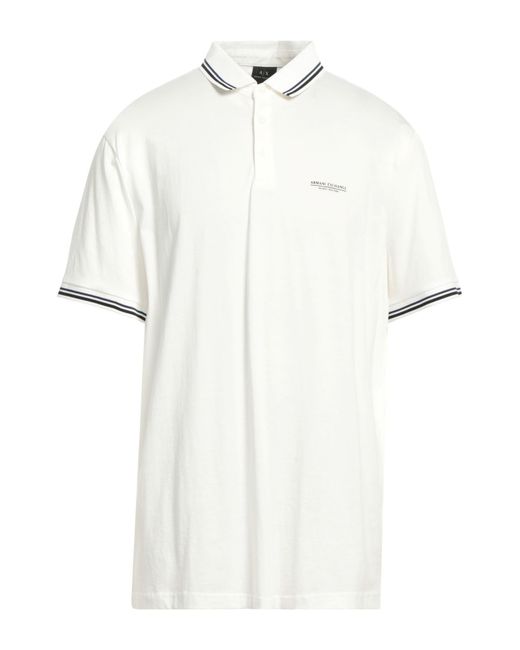 Armani Exchange White Polo Shirt for men