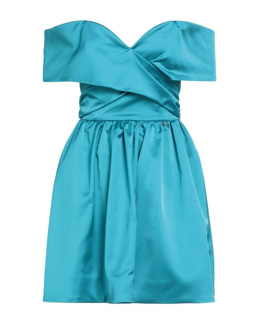 Liu Jo Blue Mini Dress Polyester, Elastane