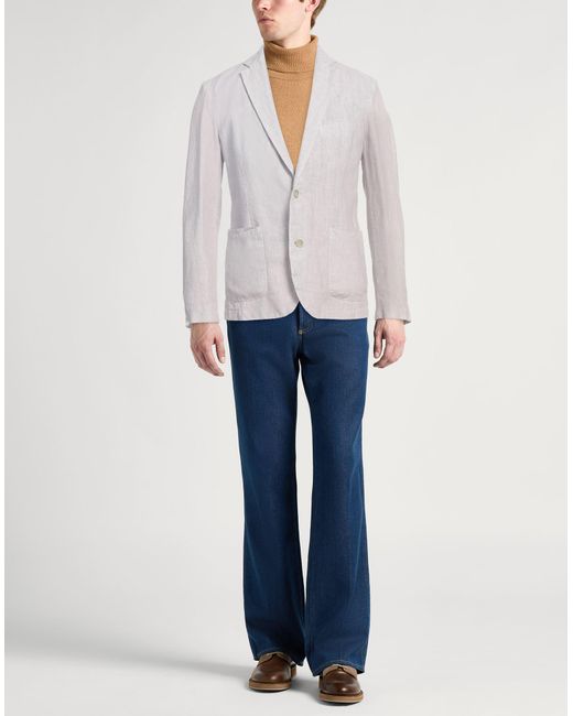 120% Lino Gray Blazer for men