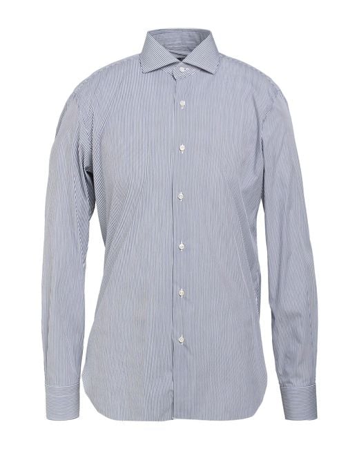 Barba Napoli Blue Shirt Cotton, Polyolefin, Elastane for men