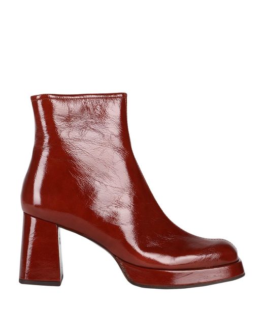 Chie Mihara Red Ankle Boots