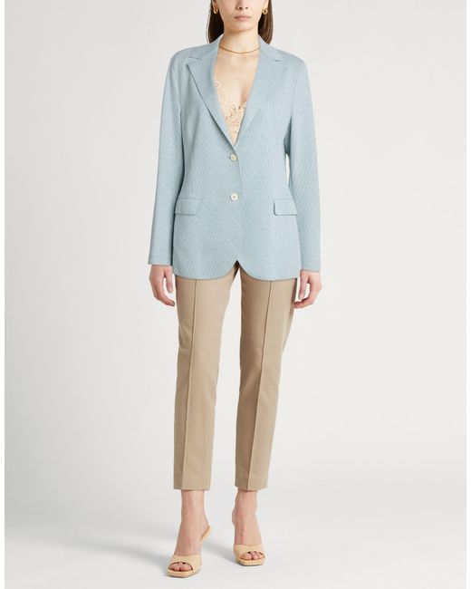 Eleventy Blue Blazer Viscose, Polyester, Polyamide, Elastane