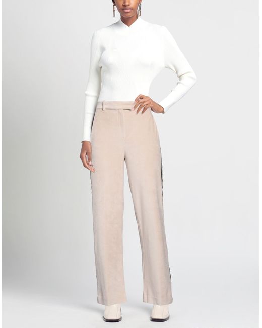 Circolo 1901 White Pants Cotton, Polyester