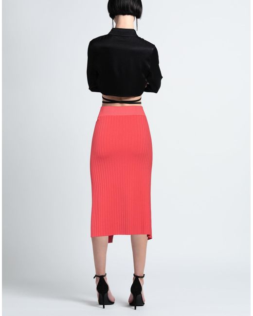 Liviana Conti Red Midi Skirt